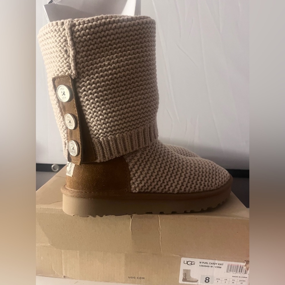 Ugg Purl Cardy Knit Boots (new Never Worn)